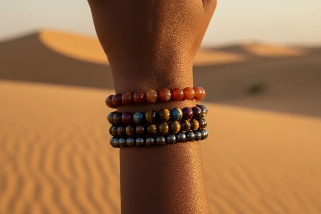 Multi-Color Tiger Eye Round Bead Bracelet - Personal Power | Bracelets | Wiccan Center