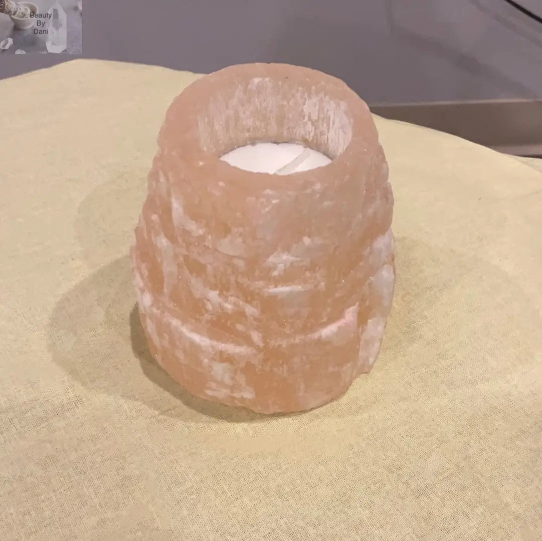 Selenite Candle Holder - Purifying Crystal Decor