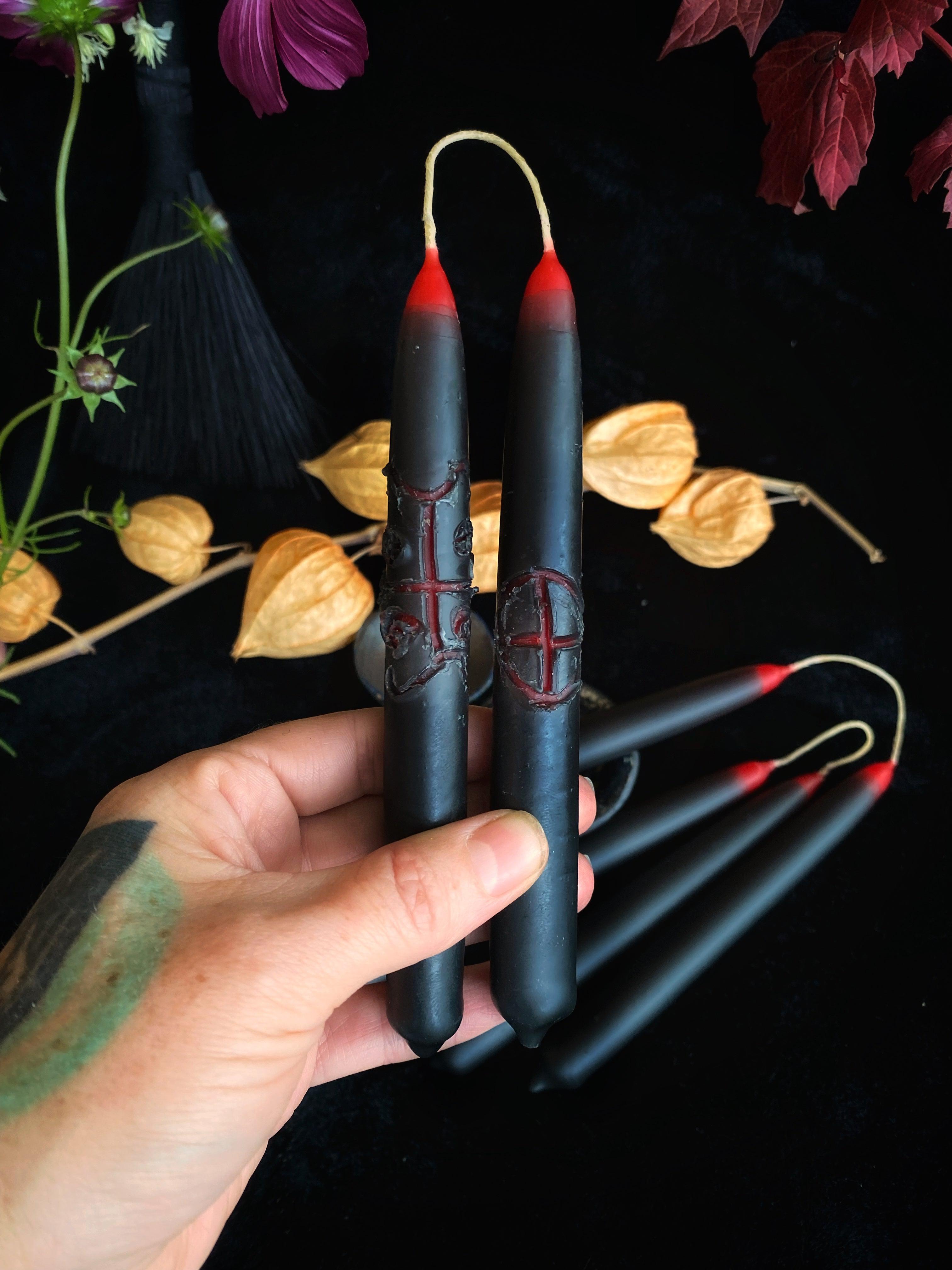 Specialty Witches Wands - Hand Dipped, Taper Beeswax Spell (6" Chime) Candles | Candles | Wiccan Center