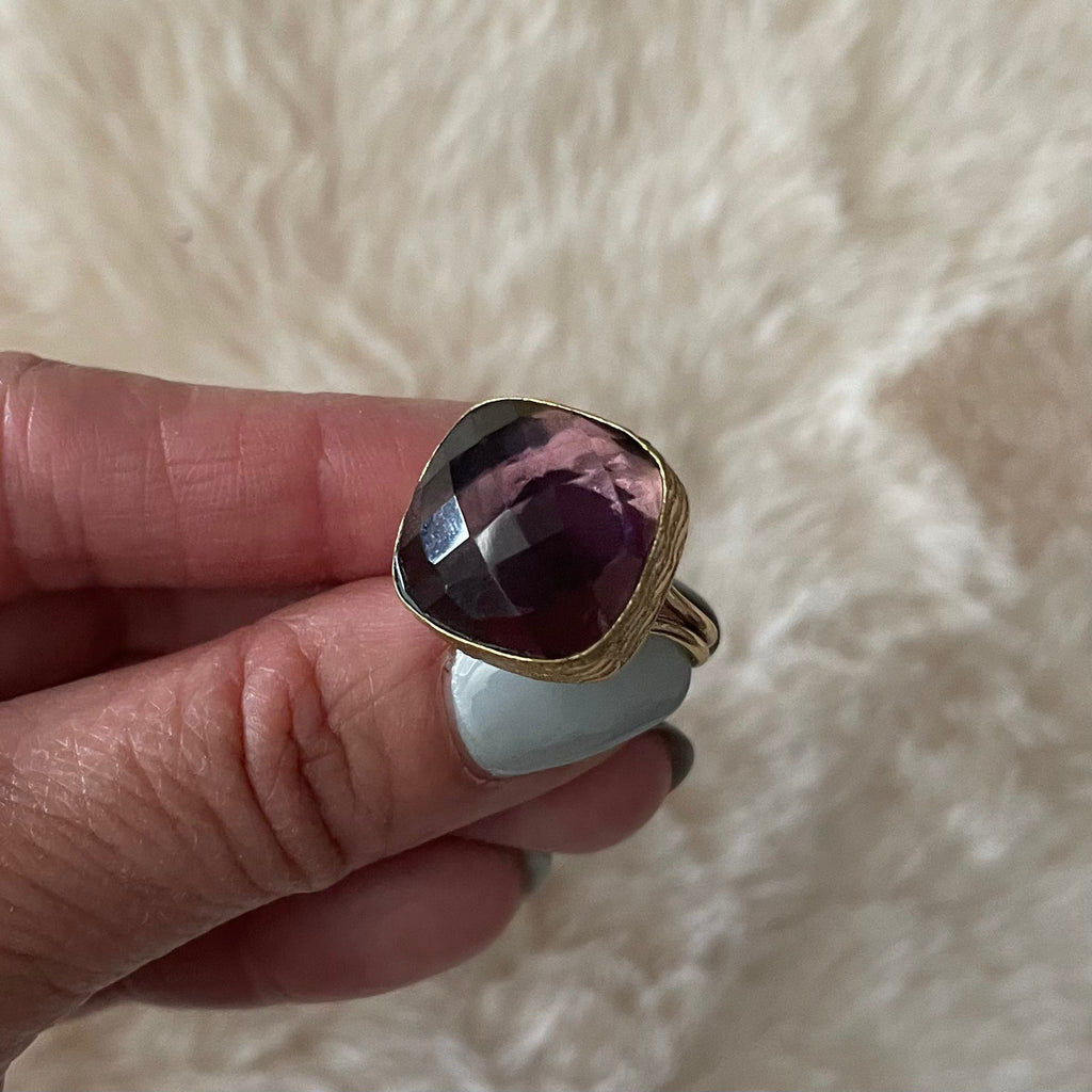 Cushion Cut Gemstone Ring