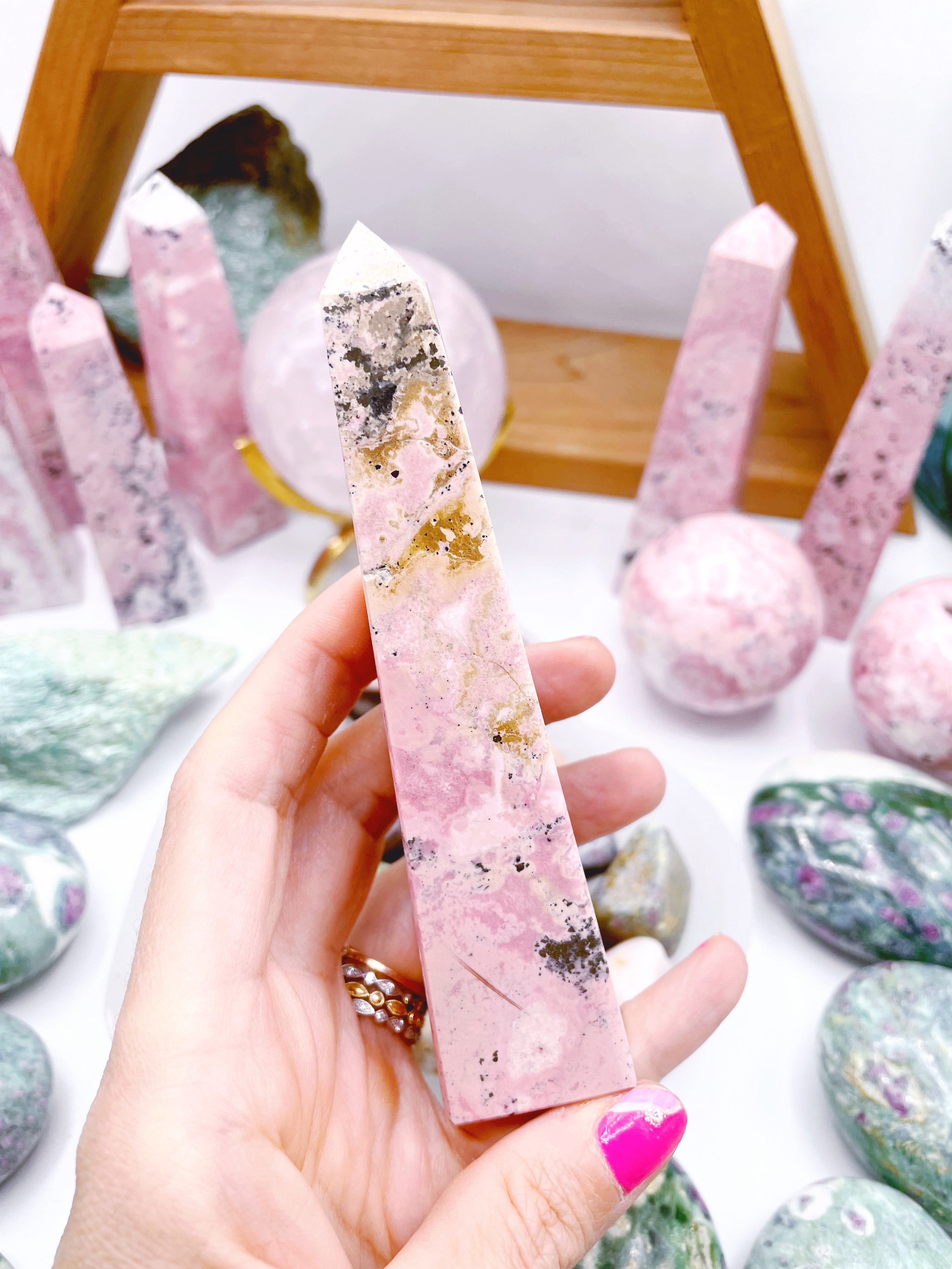 Rhodonite Obelisks