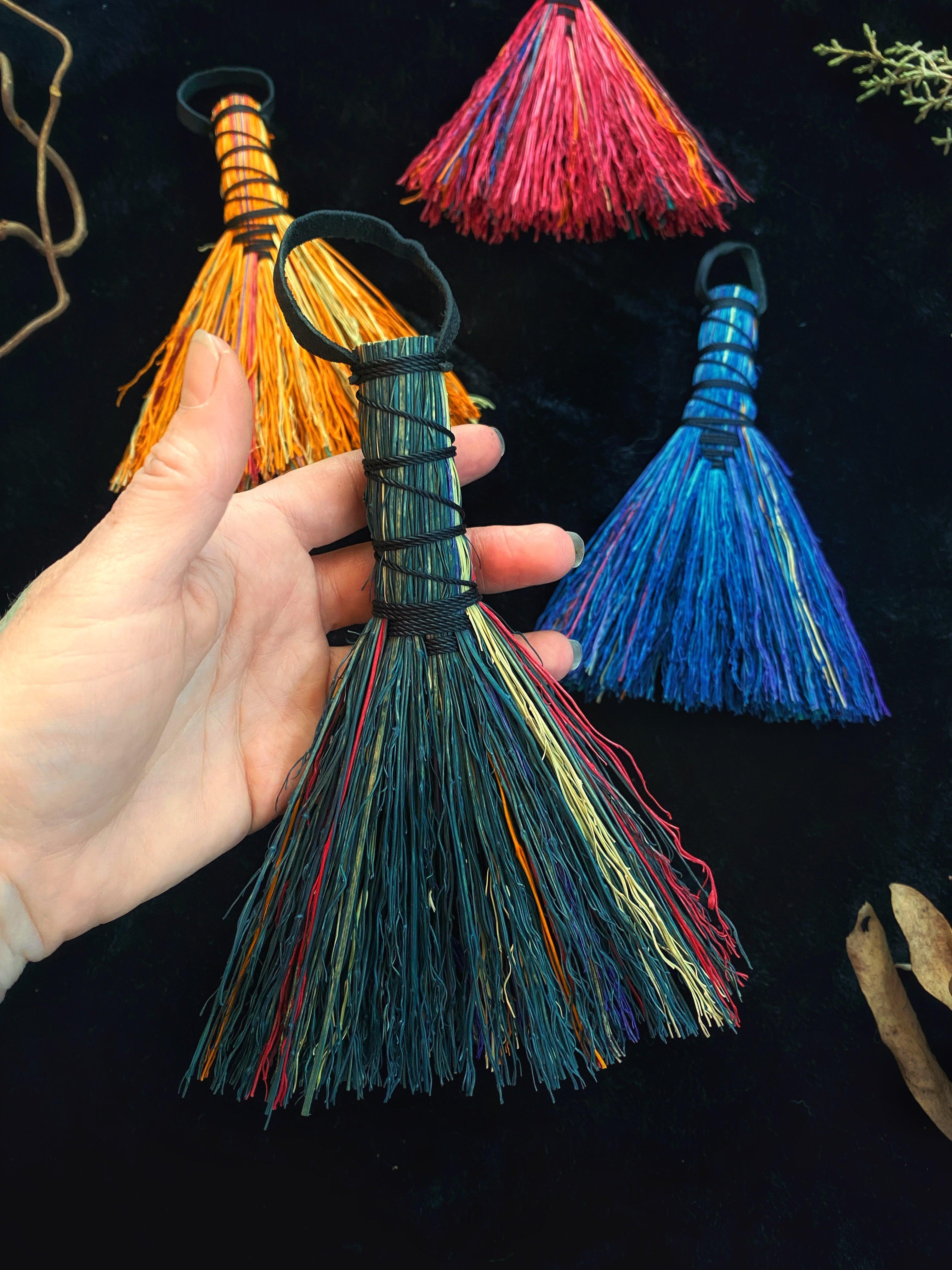 Hand Dyed Altar Brooms - 5 -6” Broomcorn | Broom | Wiccan Center