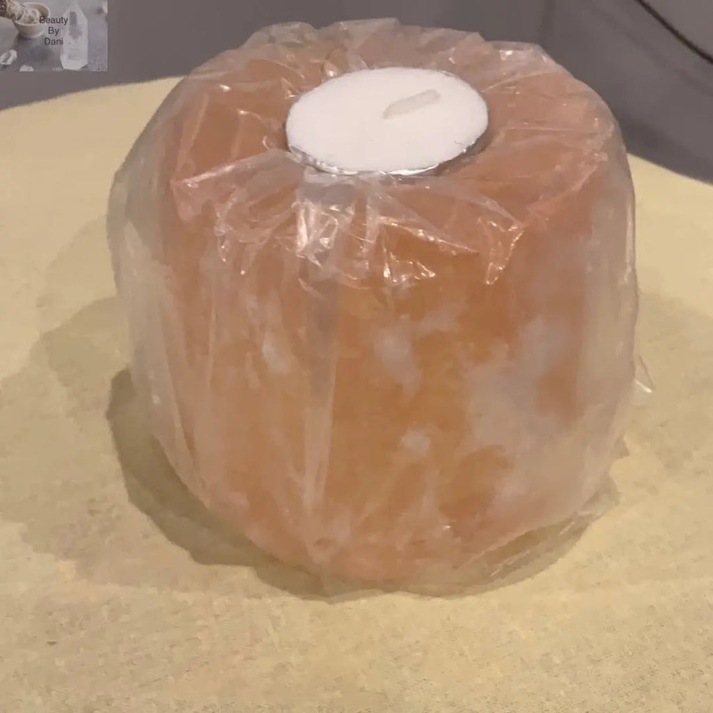Selenite Candle Holder - Purifying Crystal Decor