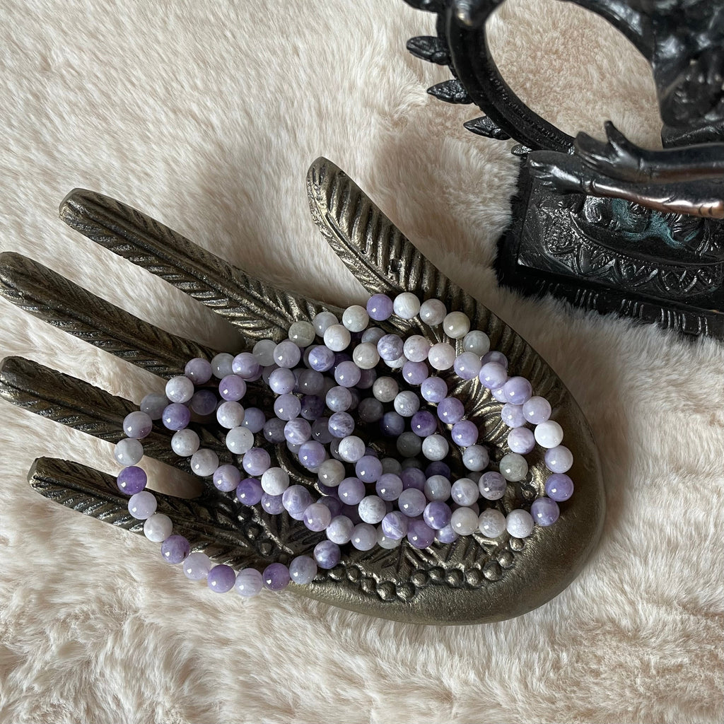 Lavender Jade Stretch Bracelet