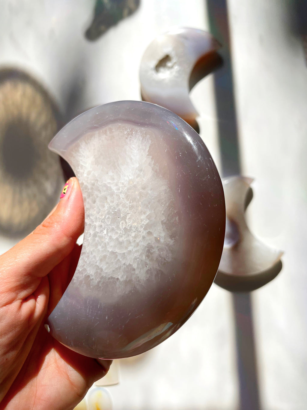 Druzy Agate Moon