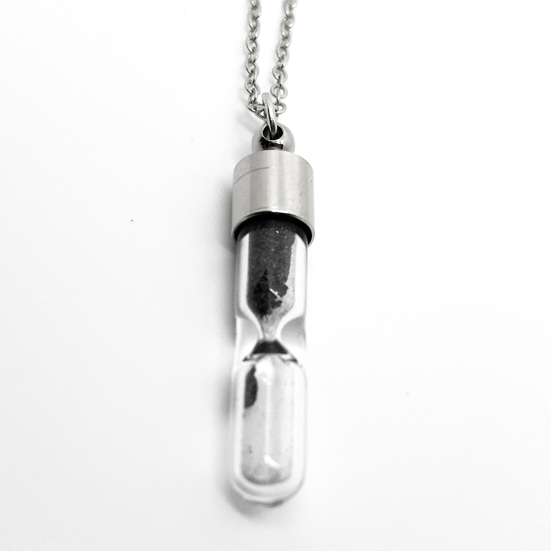 Space Time Hourglass Necklace with Meteorite Dust | Necklace | Wiccan Center