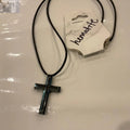 Hematite Cross Necklace for Confidence and Balance