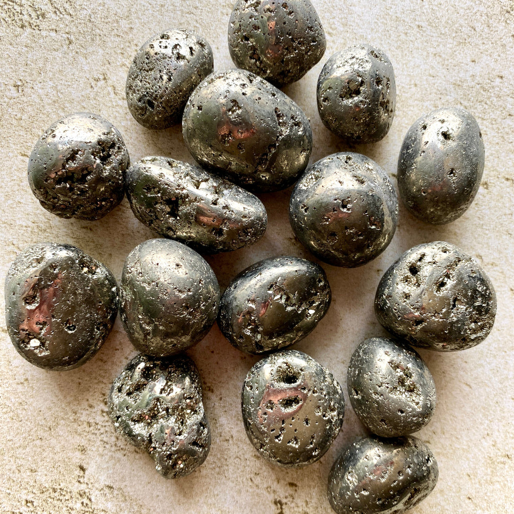 Tumbled Pyrite | Crystals | Wiccan Center