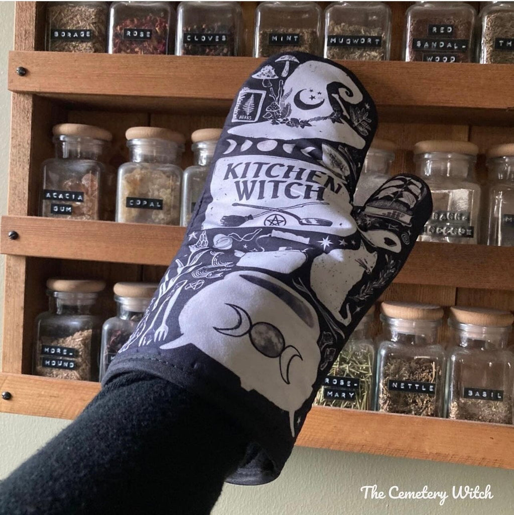 Kitchen Witch Oven Mitt Set | Kitchen | Wiccan Center