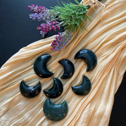 Moss Agate Moon | Carved | Wiccan Center