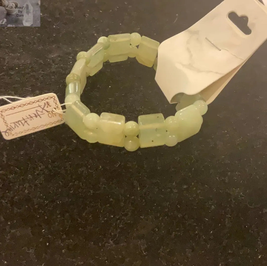 Green Aventurine Square Bead Bracelet