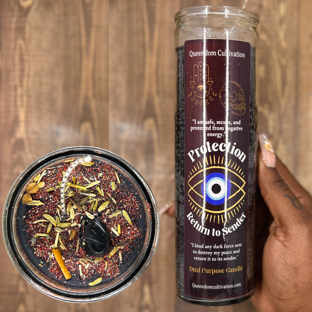 Protection Crystal Intention Candle | Candles | Wiccan Center