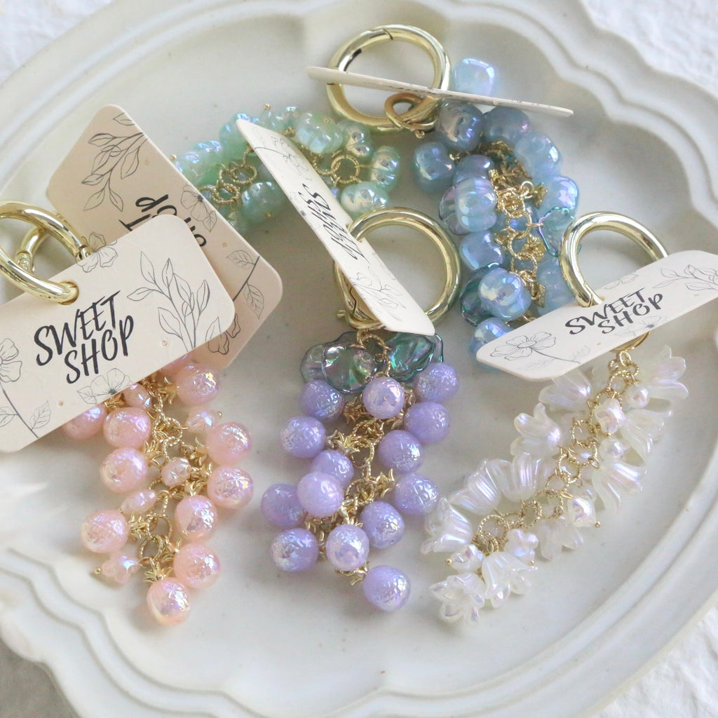 SALE - Fruit And Flower Bag/Key Charms