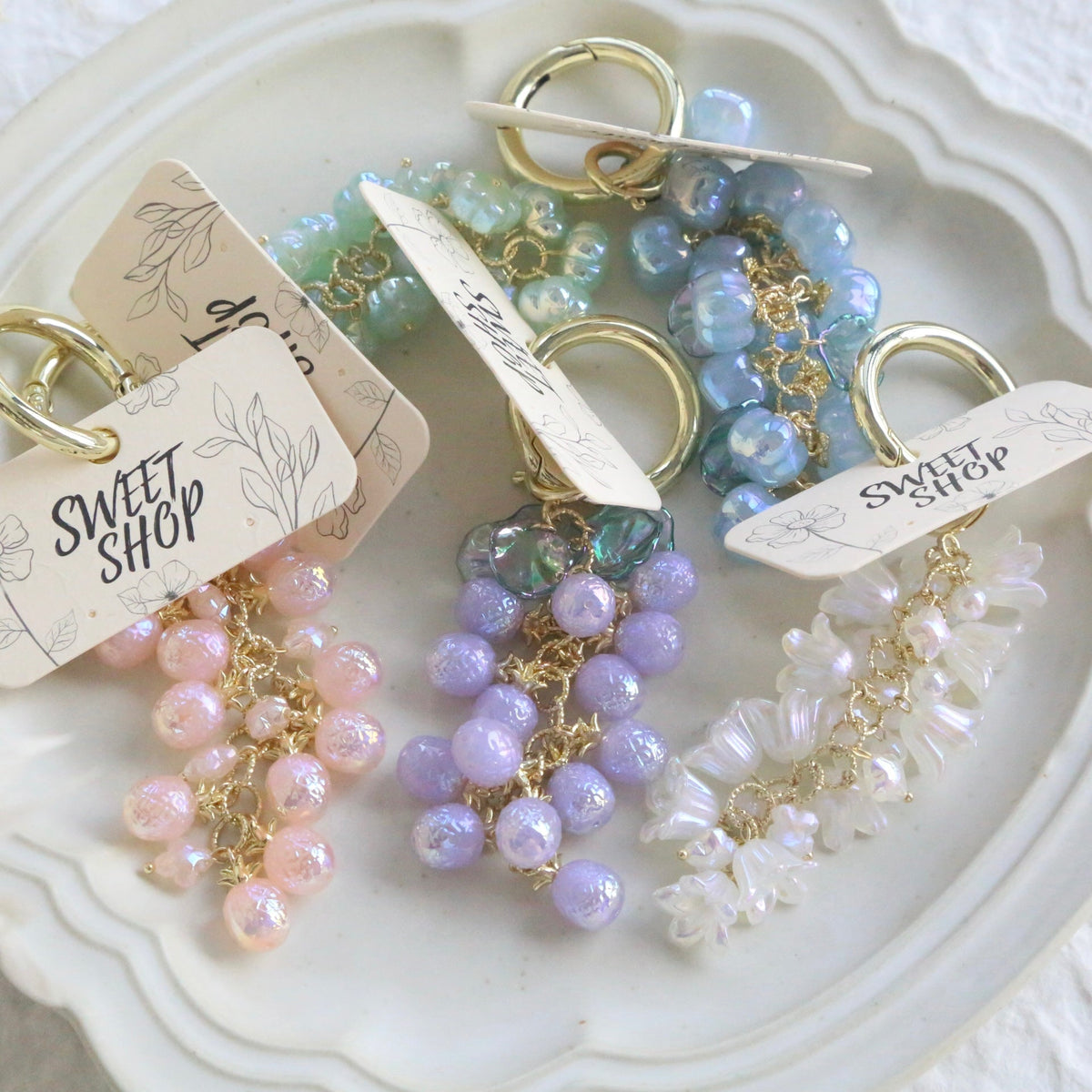 SALE - Fruit And Flower Bag/Key Charms