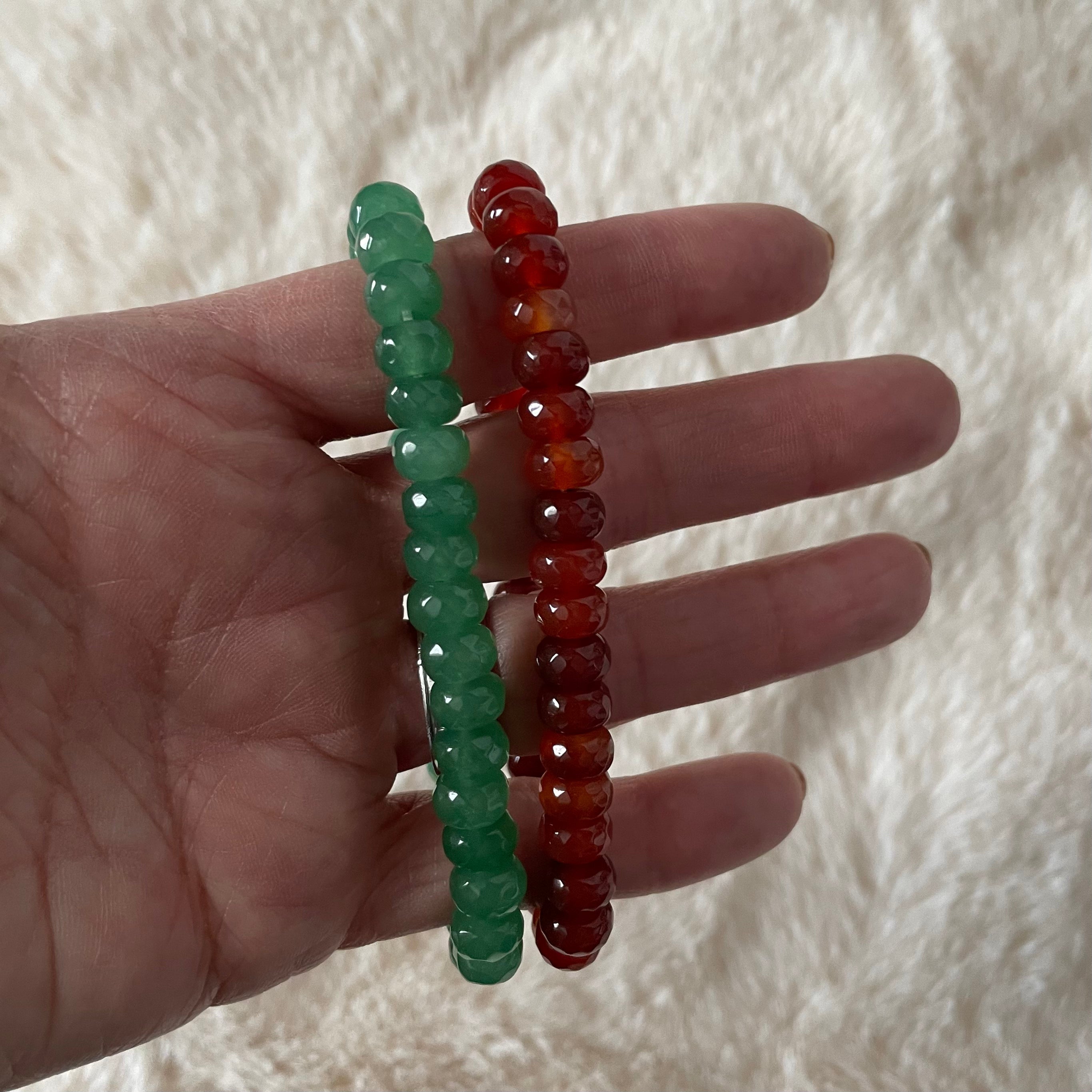 Faceted Rondelle Beaded Bracelets