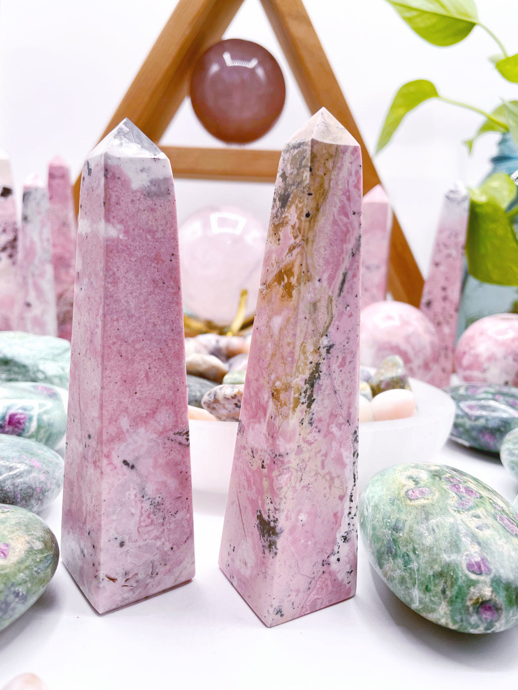 Rhodonite Obelisks