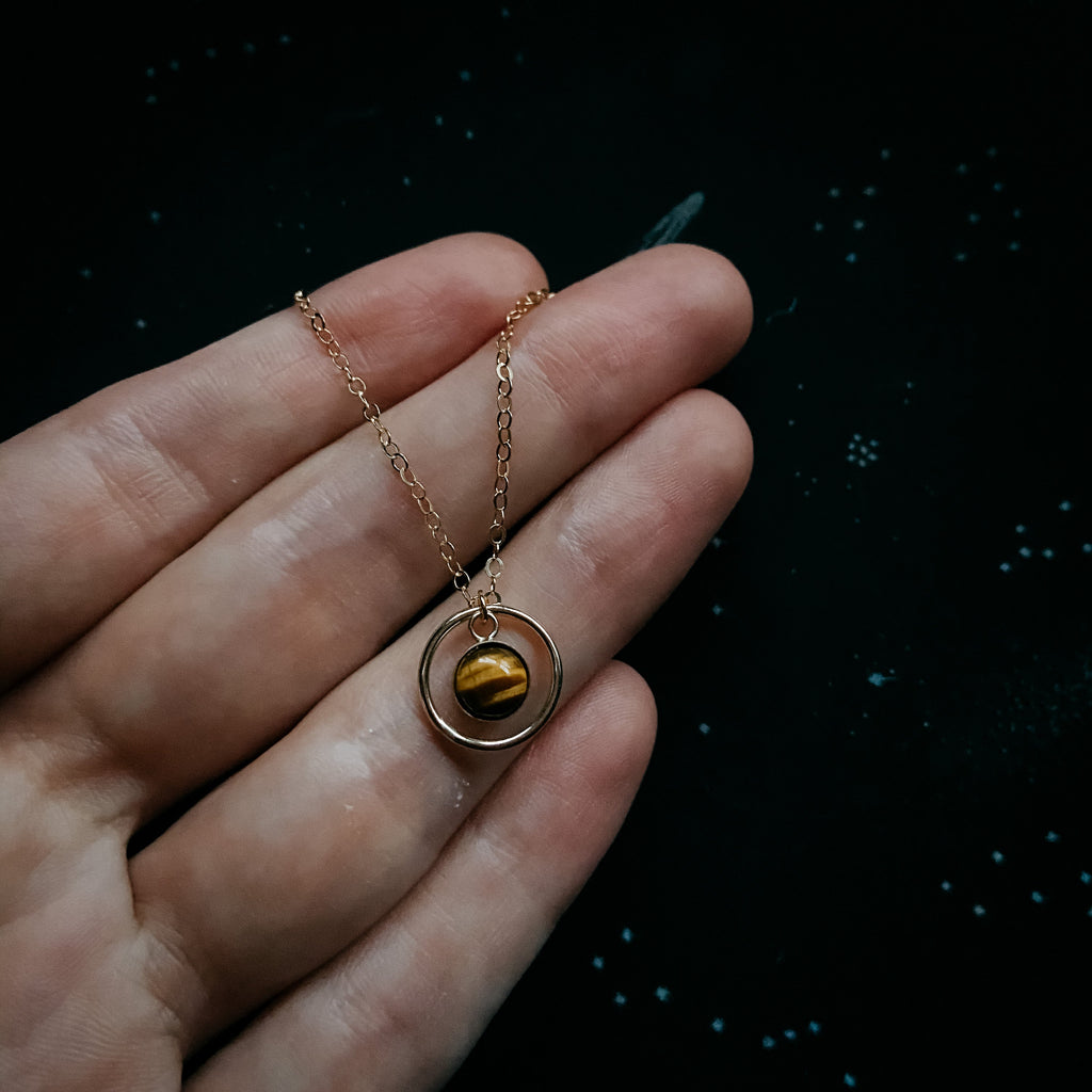 Rings of Saturn Mini Necklace | Necklace | Wiccan Center