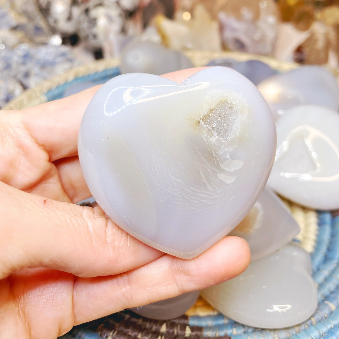 Druzy Agate Hearts