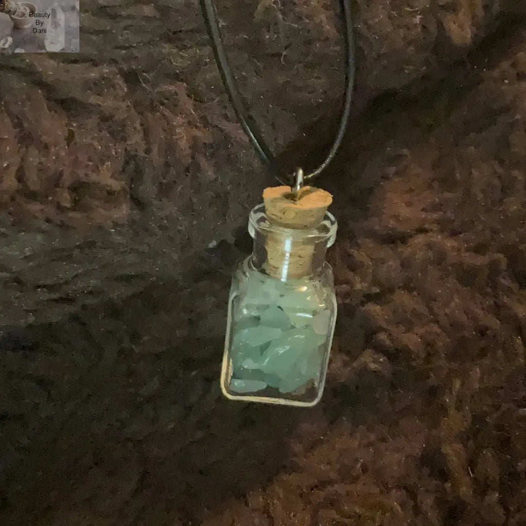 Aventurine in a Bottle Necklace