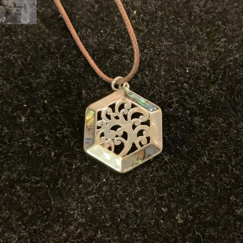 Abalone Geometric Pendant Necklace | Necklace | Wiccan Center