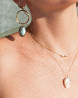 Labradorite Hoop earrings | earrings | Wiccan Center