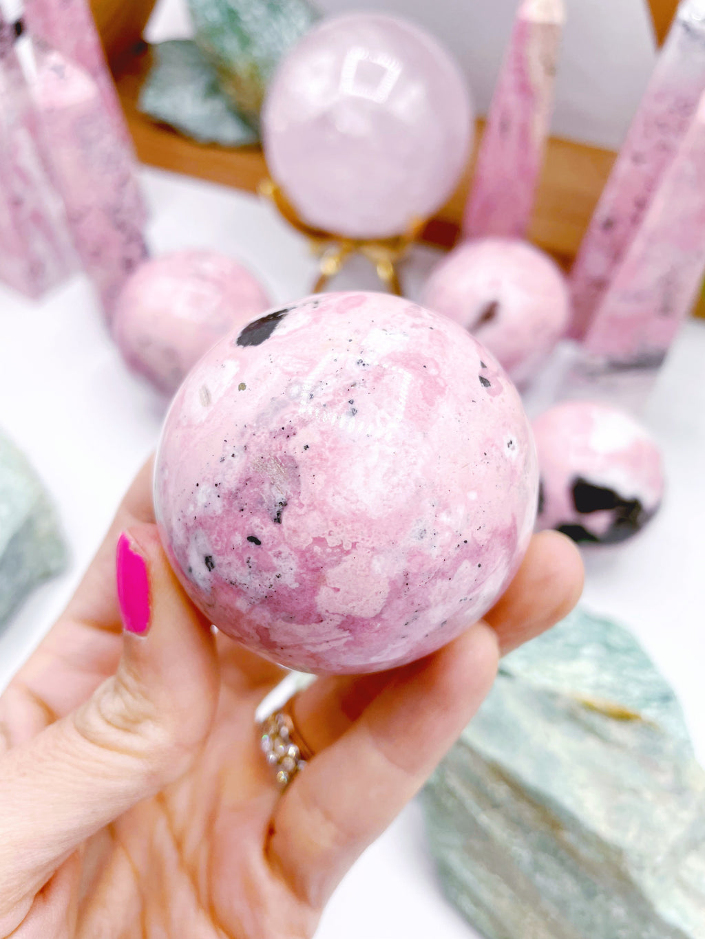 Rhodonite Sphere