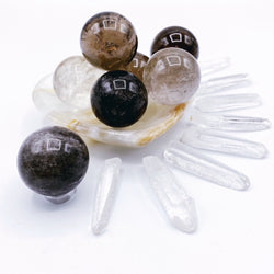 Lil’ Smoky Quartz Spheres | | Wiccan Center