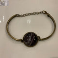Amethyst Bracelet with Stainless Steel Setting