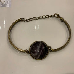 Amethyst Bracelet with Stainless Steel Setting | Bracelet | Wiccan Center