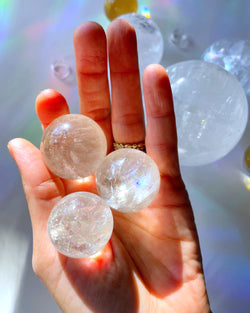 Lil Clear Optic Calcite Spheres - AAA | | Wiccan Center