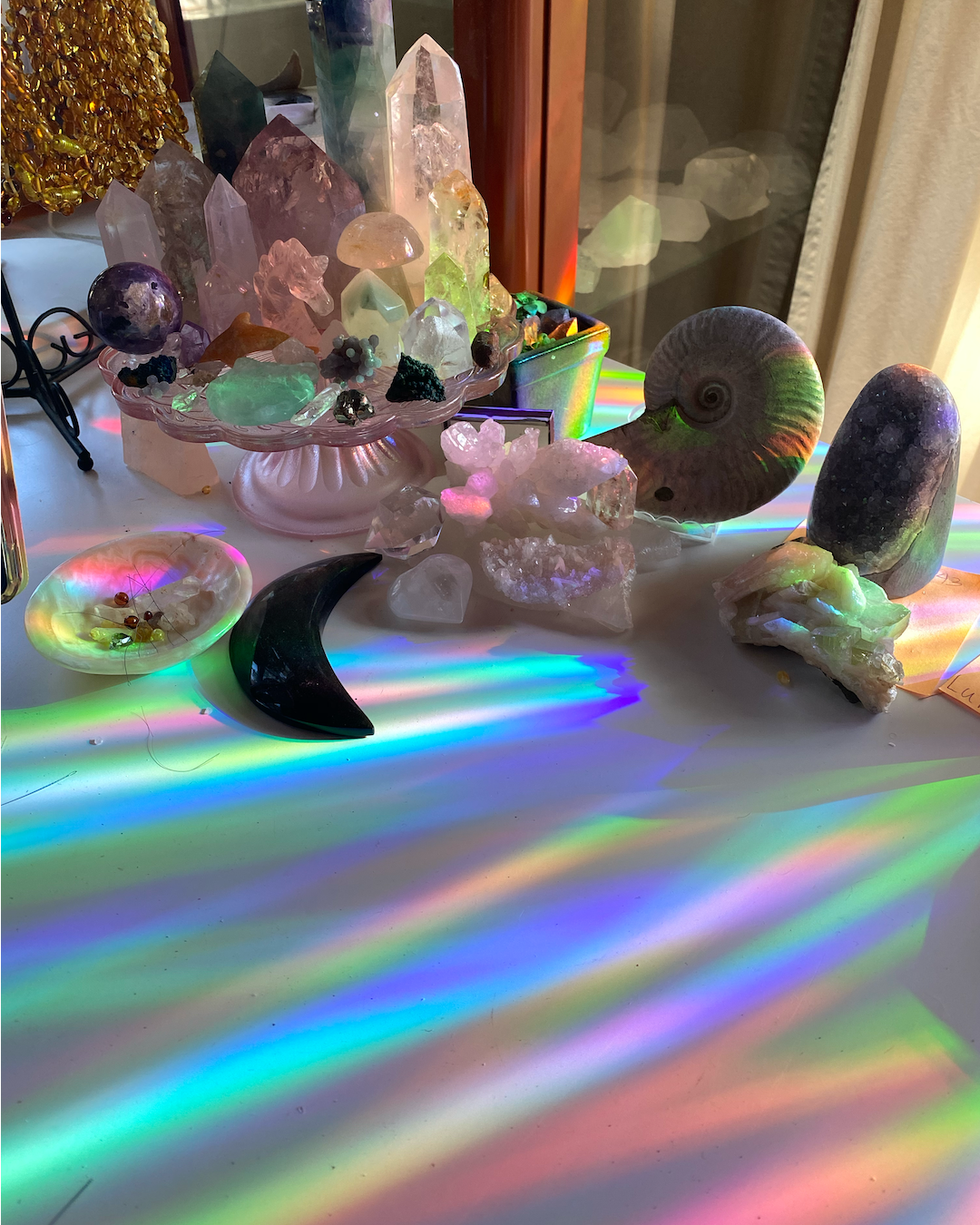 Crystals by the Moonlight Rainbow Prism Window Decal