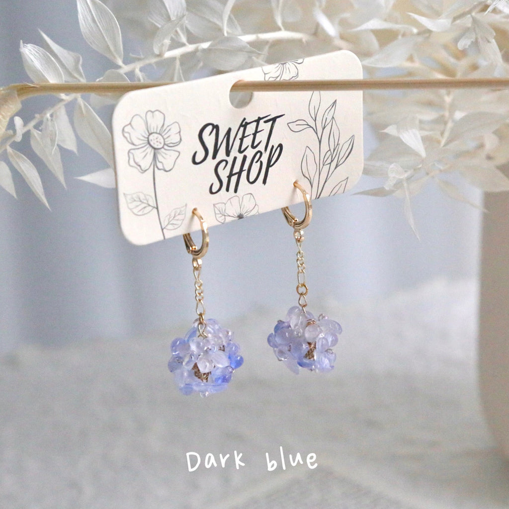 SALE - Hydrangea Hoop Earrings | | Wiccan Center