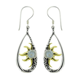 Moonstone Golden Sunray Earrings | Earrings | Wiccan Center