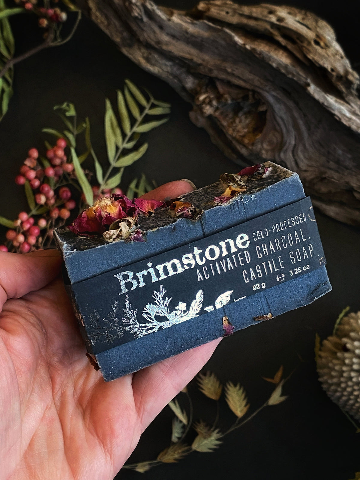 Brimstone - Artisan, Activated Charcoal, Superfatted, Cold- Processed Castile Soap for the Face and Body | Soap | Wiccan Center