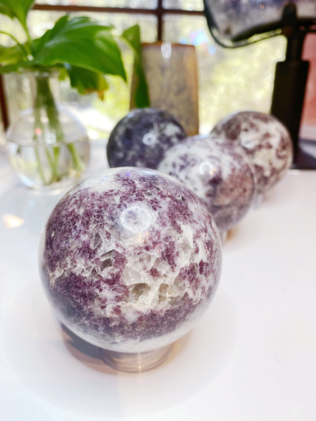 Lepidolite Sphere