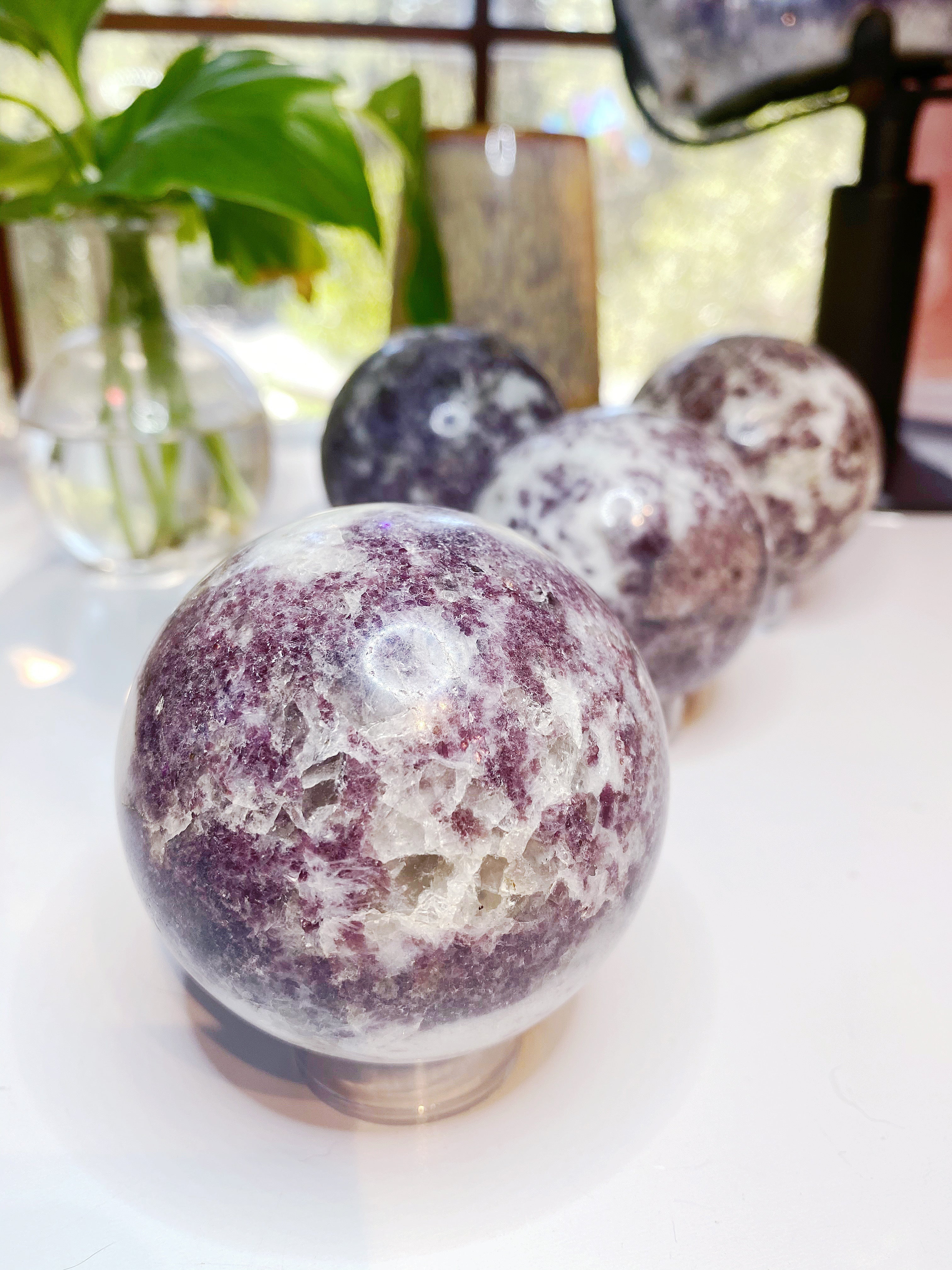 Lepidolite Sphere