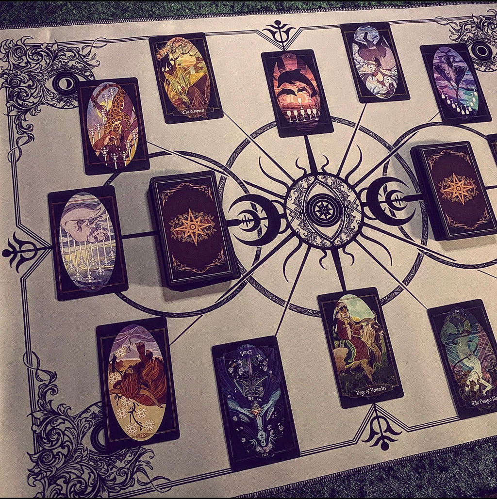 Divination Mat - Charm Casting w/ Instructions (Large: 30”x22”)