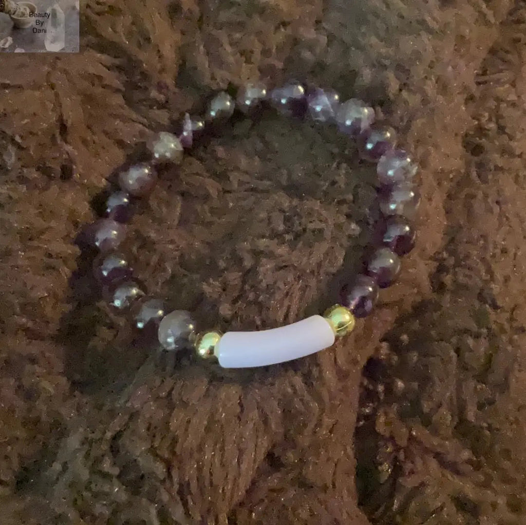 Natural Amethyst Bracelet - 8mm Healing Gemstone