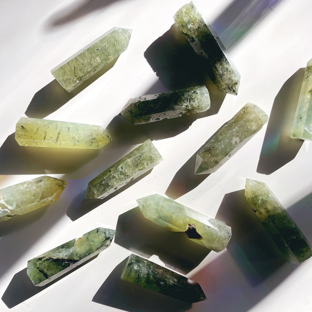 Prehnite with Epidote Lil Tower