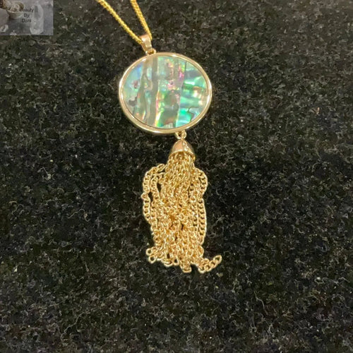 Abalone Tassel Circle Necklace | Necklace | Wiccan Center