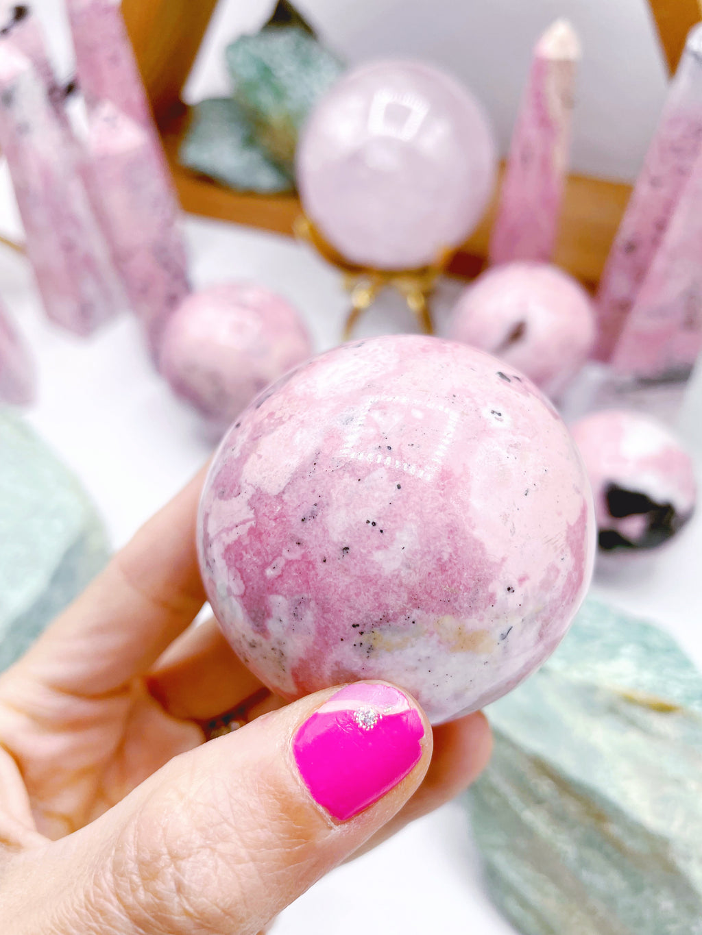 Rhodonite Sphere