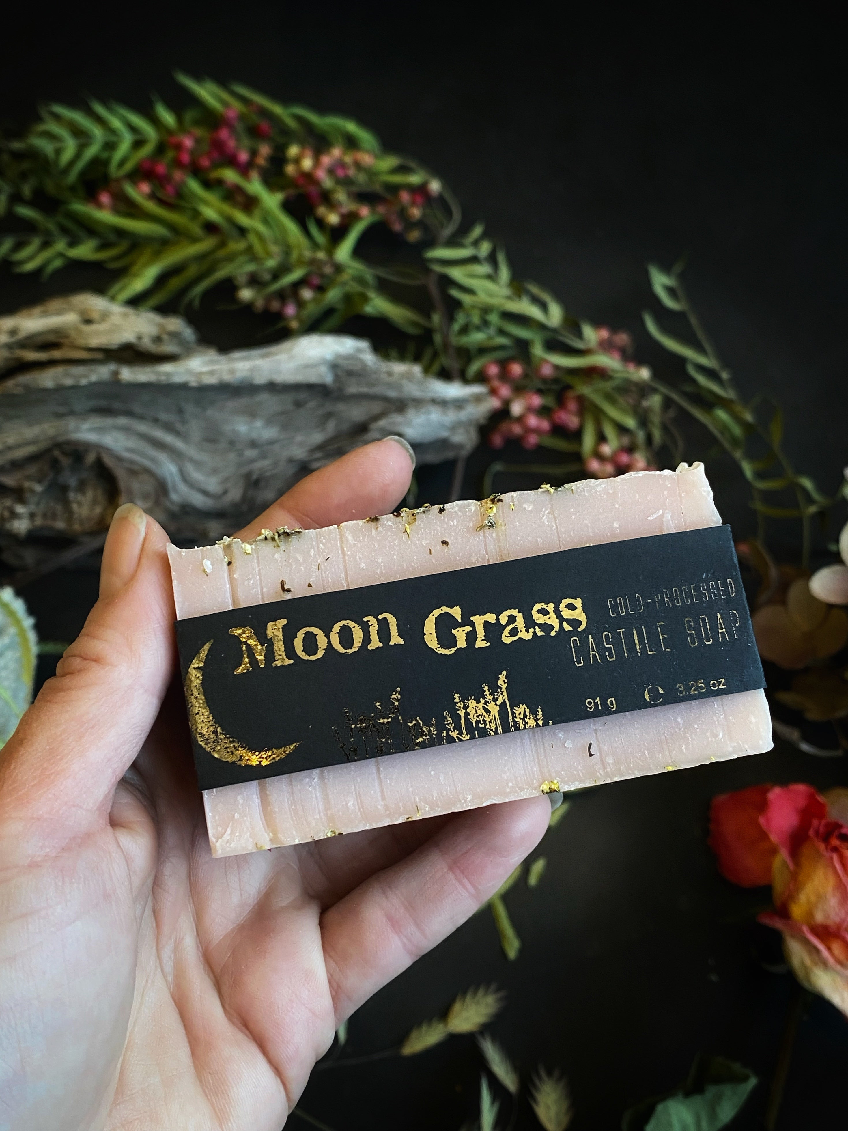 Moon Grass - Artisan, Superfatted, Cold- Processed Castile Soap for the Face and Body | Soap | Wiccan Center