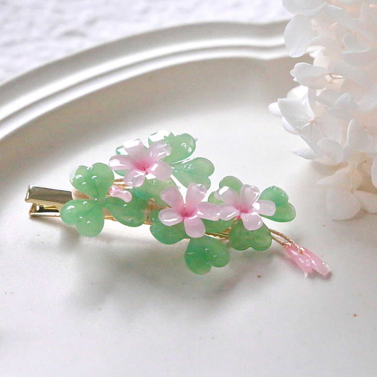 SALE - Creeping Woodsorrel Hair Clips
