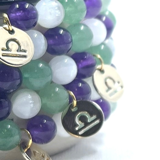 Zodiac Bracelet-Libra | Beaded Stretch Bracelet | Wiccan Center