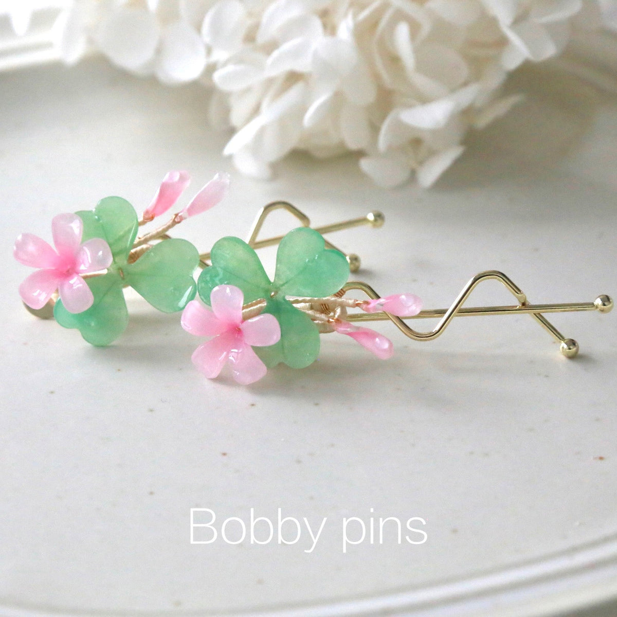 SALE - Creeping Woodsorrel Hair Clips