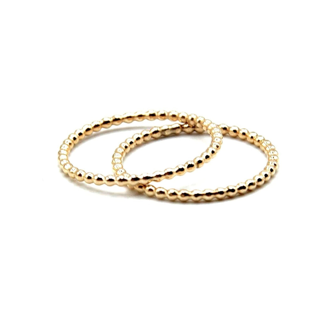Studded and Beaded Stacking Ring