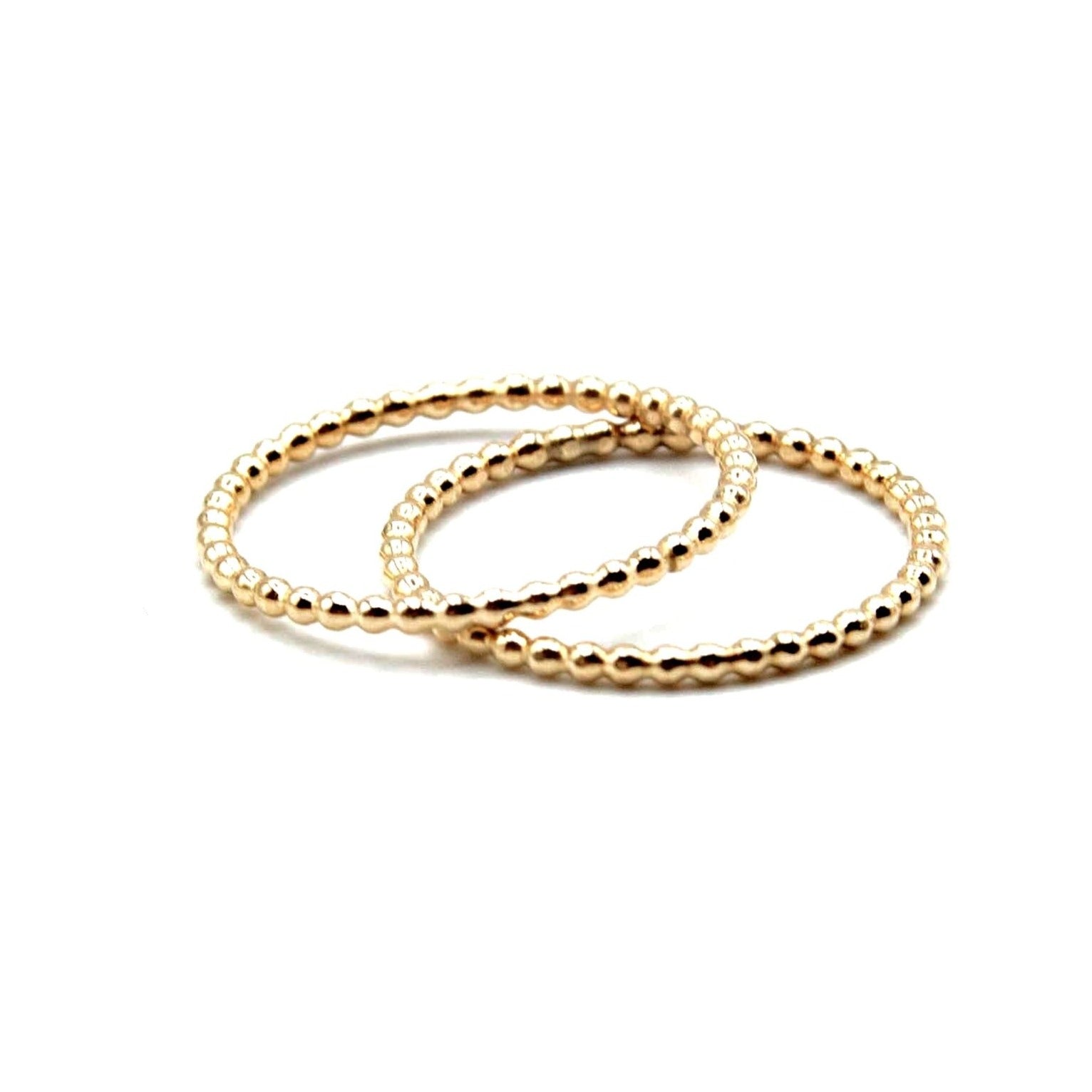 Studded and Beaded Stacking Ring