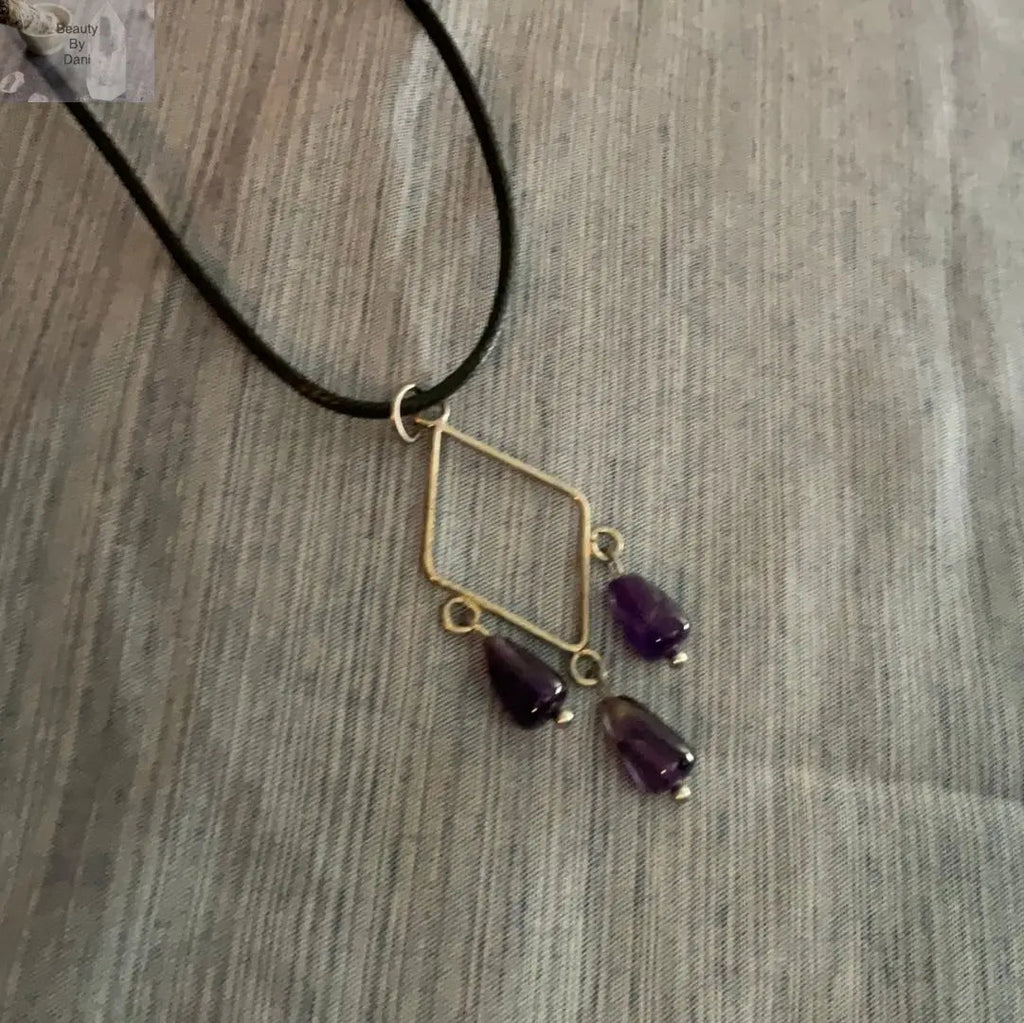 Handcrafted Amethyst Necklace for Calmness and Balance