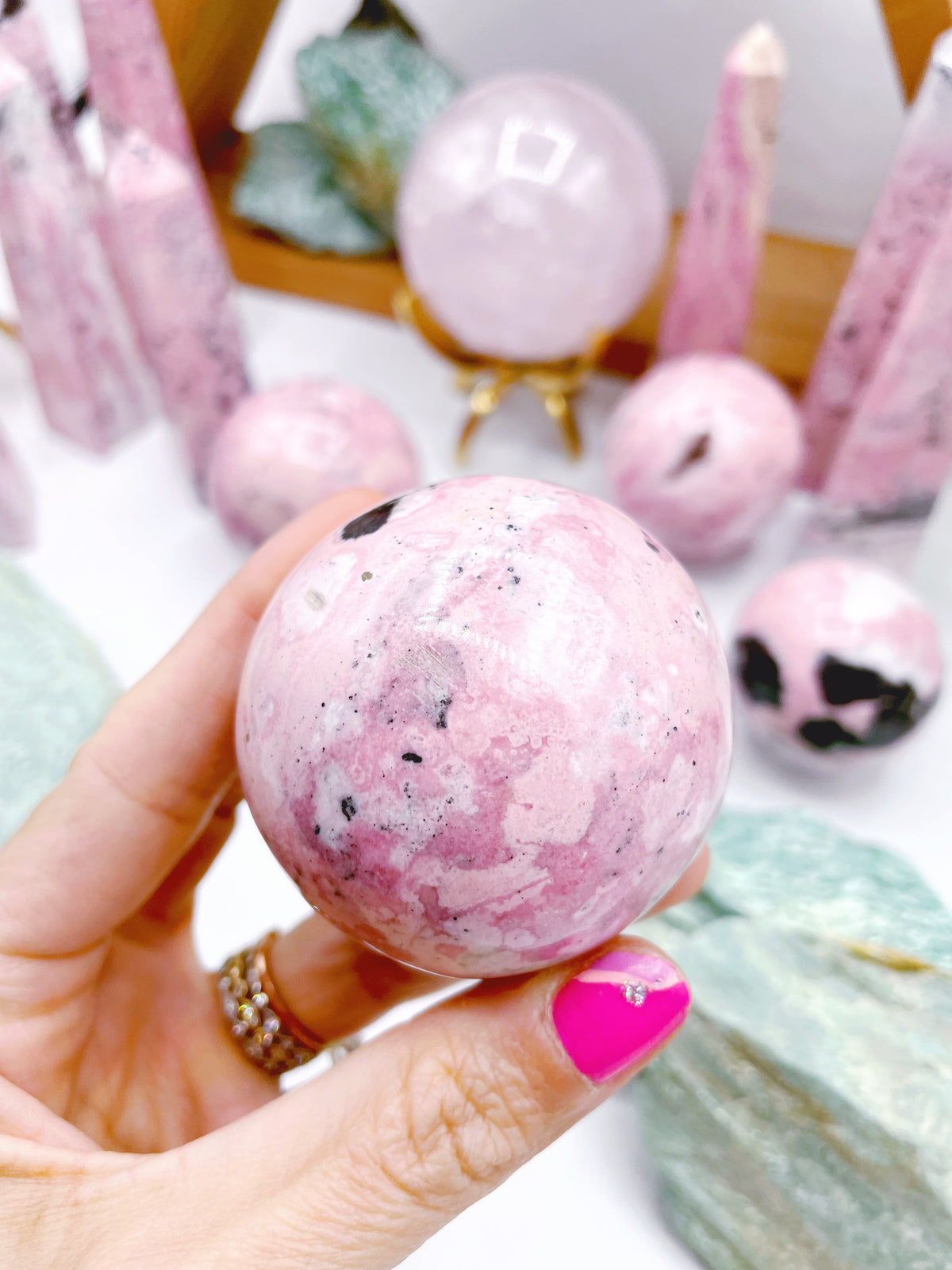 Rhodonite Sphere