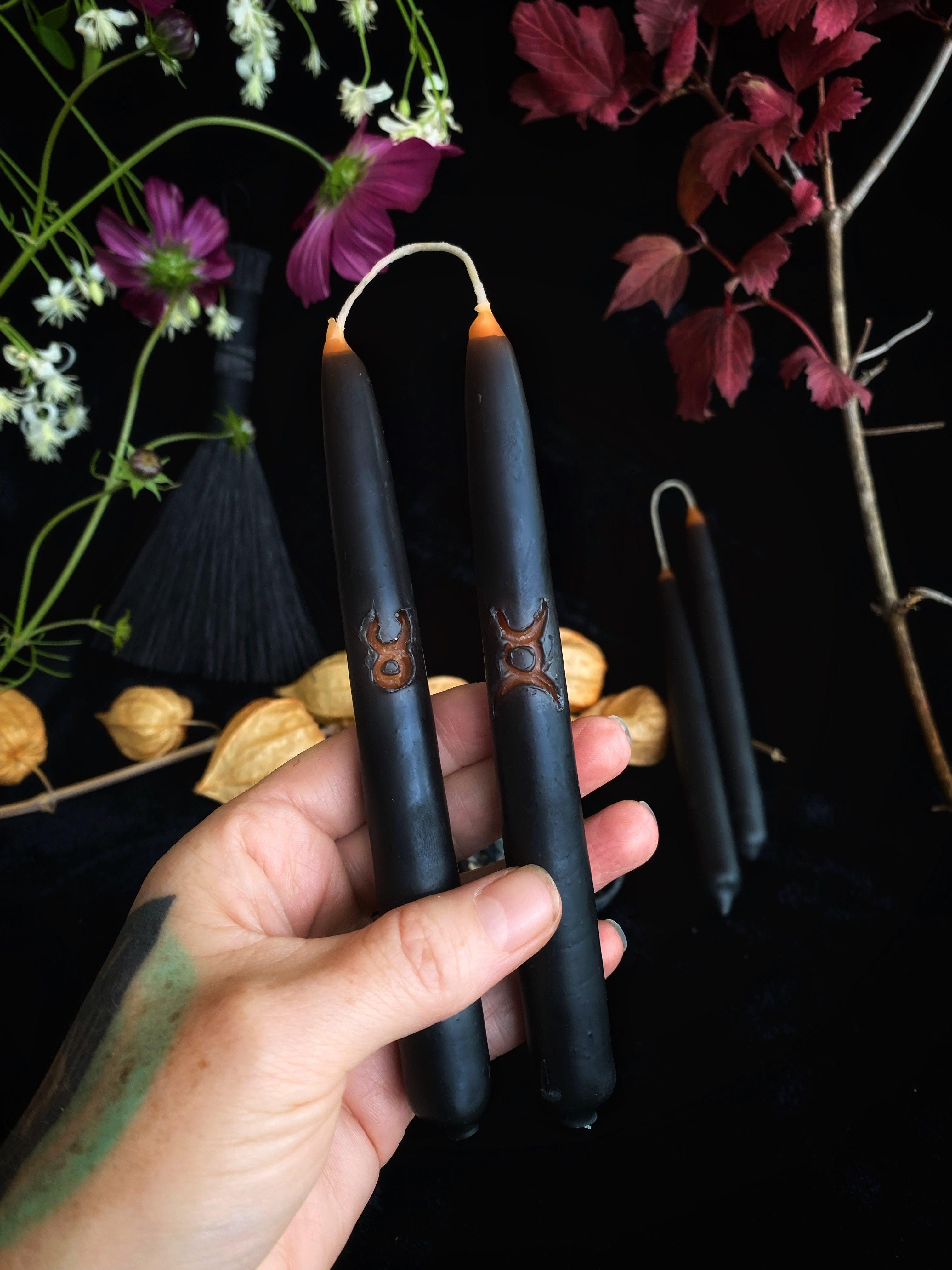 Specialty Witches Wands - Hand Dipped, Taper Beeswax Spell (6" Chime) Candles | Candles | Wiccan Center